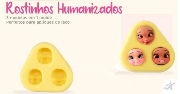 Molde de Silicone rostinho humanizados