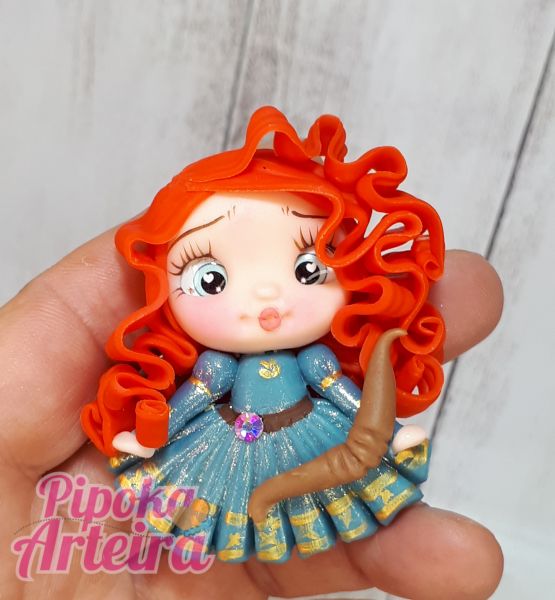 Aplique em biscuit Princesa Merída