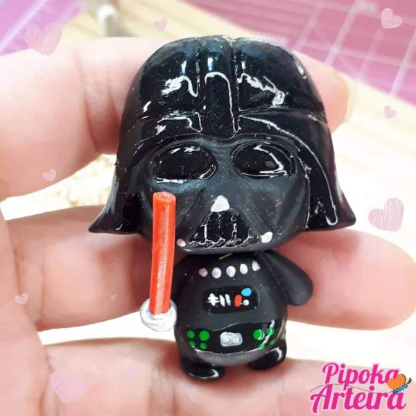 Aplique em biscuit star Darth Vader