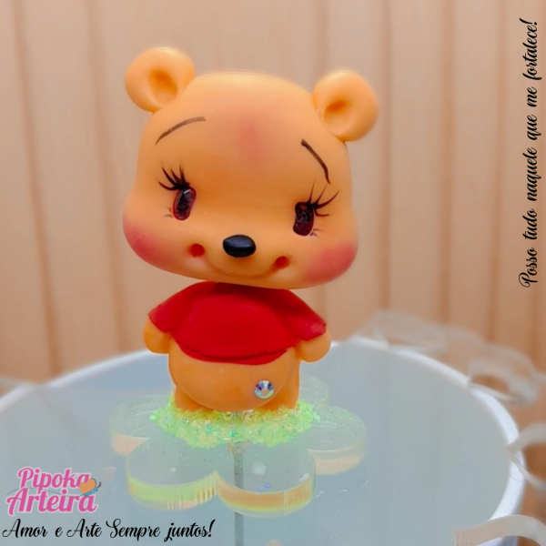 Enfeite para cuia de chimarrão urso pooh