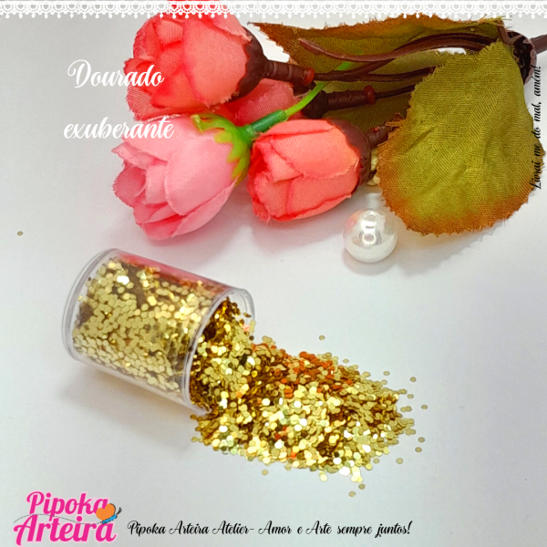 Glitter da Pipoka Importado Dourado Exuberante