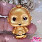 Aplique em biscuit star C3PO