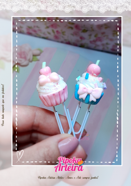 Clips cup cake azul