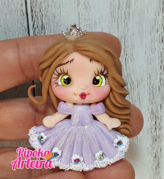 Aplique em biscuit Princesa Sophia